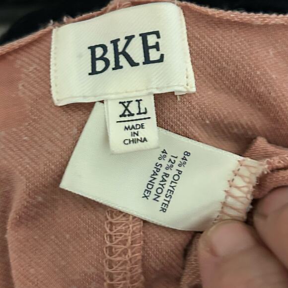BKE Top SZ XL Peach Distressed Long Sleeve Boho Chic Lagenlook Minimalist Casual - Picture 6 of 6